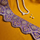 Premium Violet Pink Traditional Zari Embroidery Lace