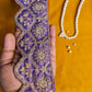 Premium Violet Pink Traditional Zari Embroidery Lace