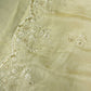 Light Gold Thread Sequins Border Embroidery Viscose Tissue DF-15890