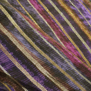 Purple Multicolor Stripes Vuscose Tissue NE-15905