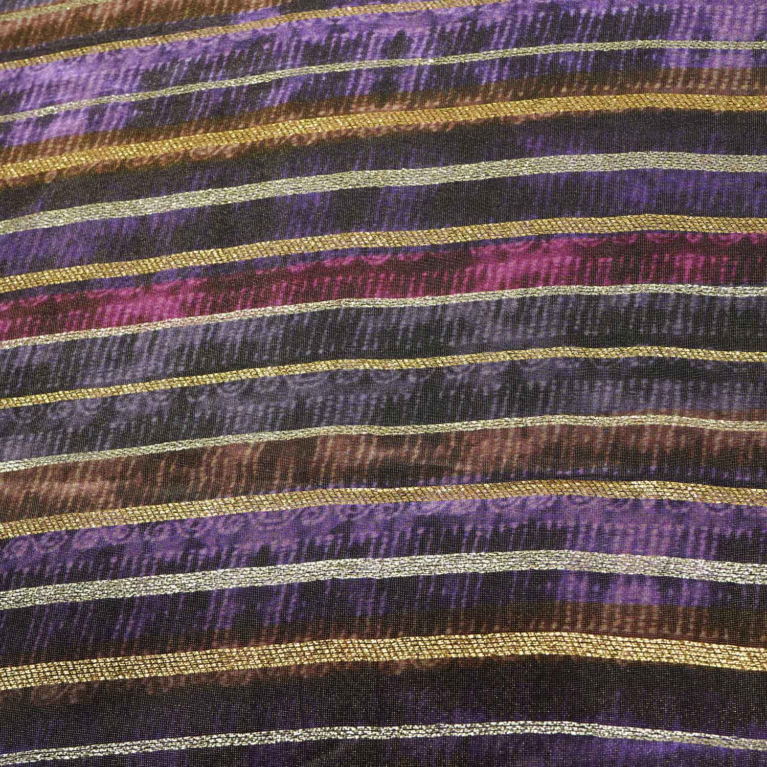 Purple Multicolor Stripes Vuscose Tissue NE-15905