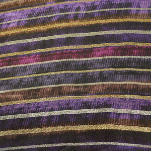 Purple Multicolor Stripes Vuscose Tissue NE-15905