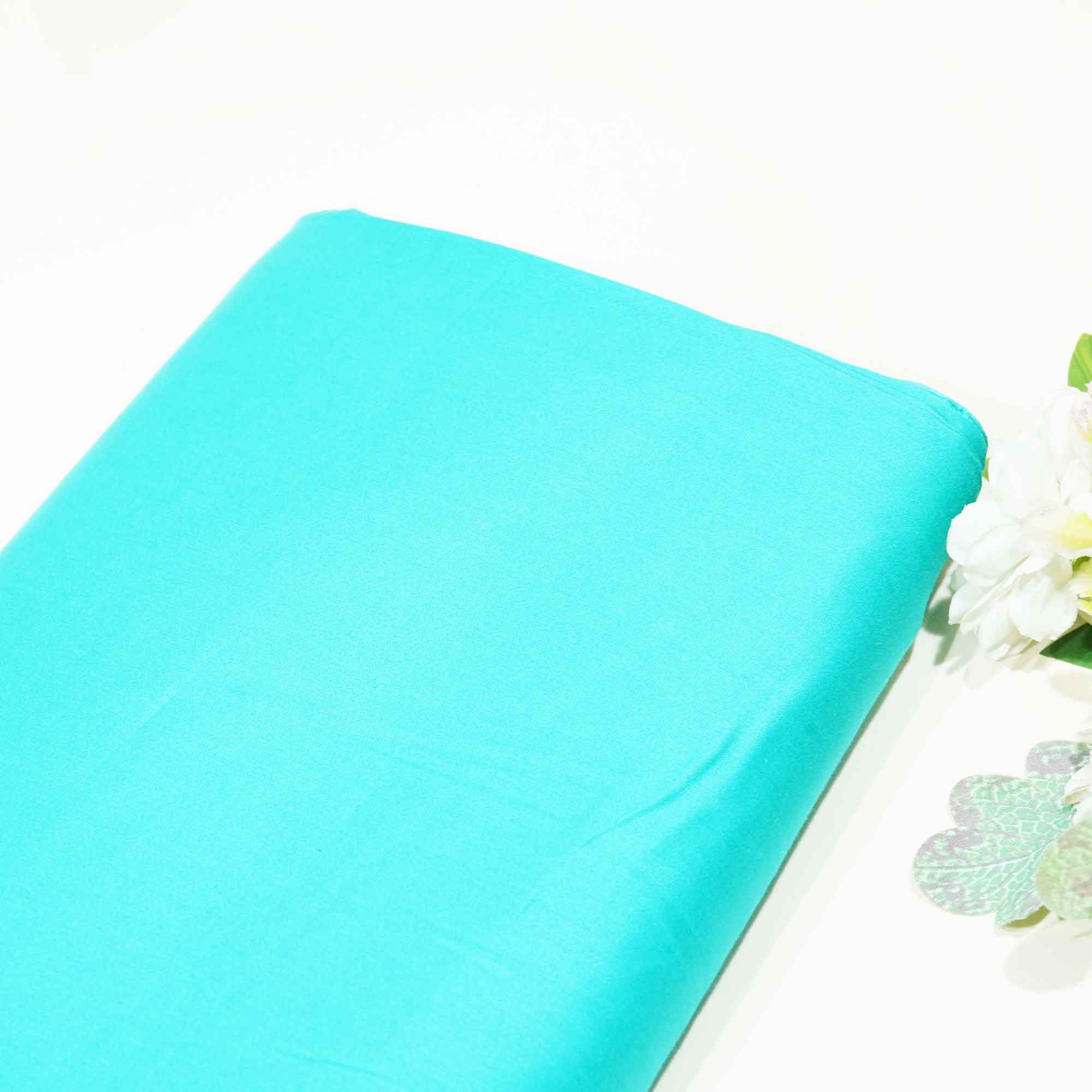 Turquoise Green Cotton Satin MSMR-15995