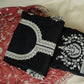 Black Red Chikankari Embroidery Pure Chinnon Suit Set With Dupatta