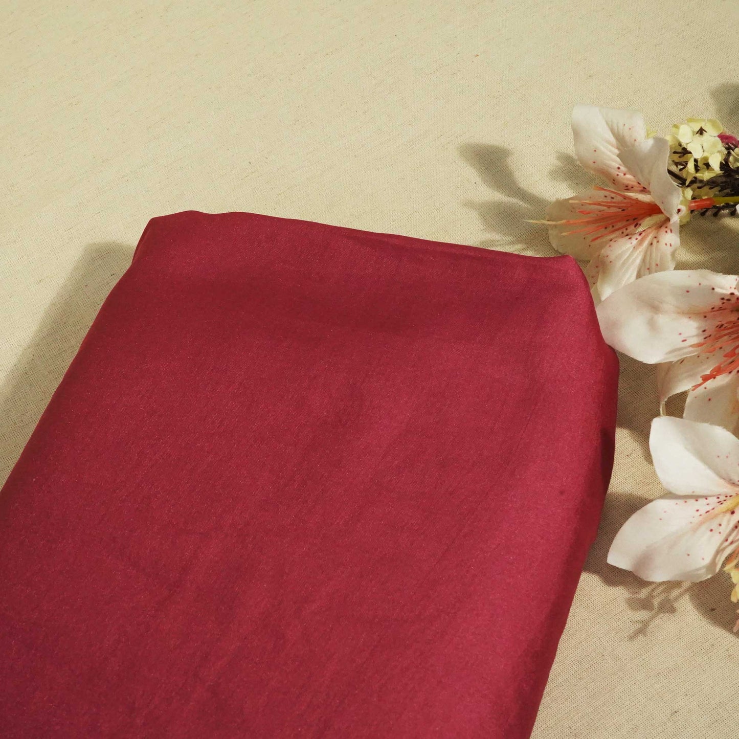 Dusky Magenta Pink Solid Bemberg Silk Fabric KC-16030