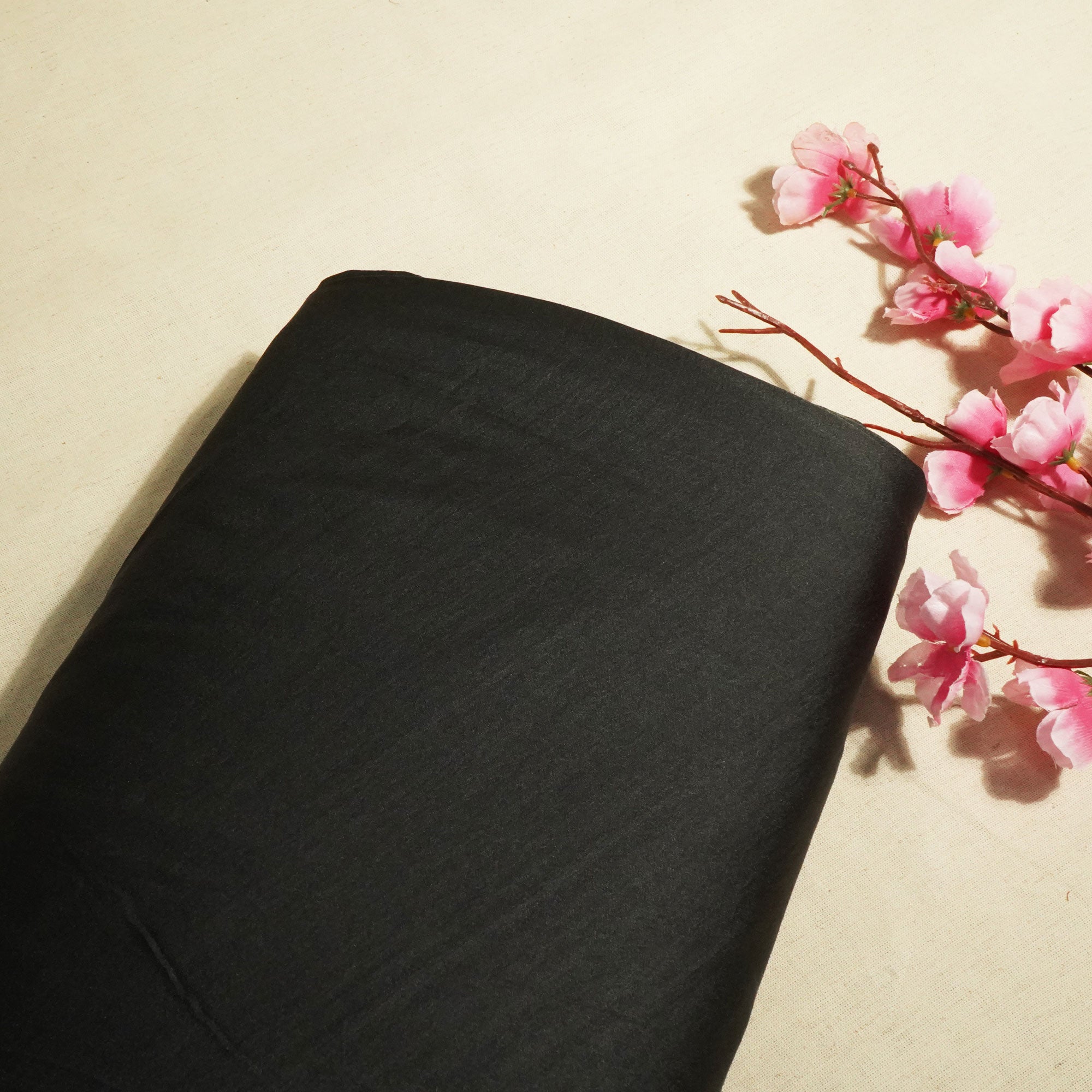 Dark Grey Solid Bemberg Silk KC-16040