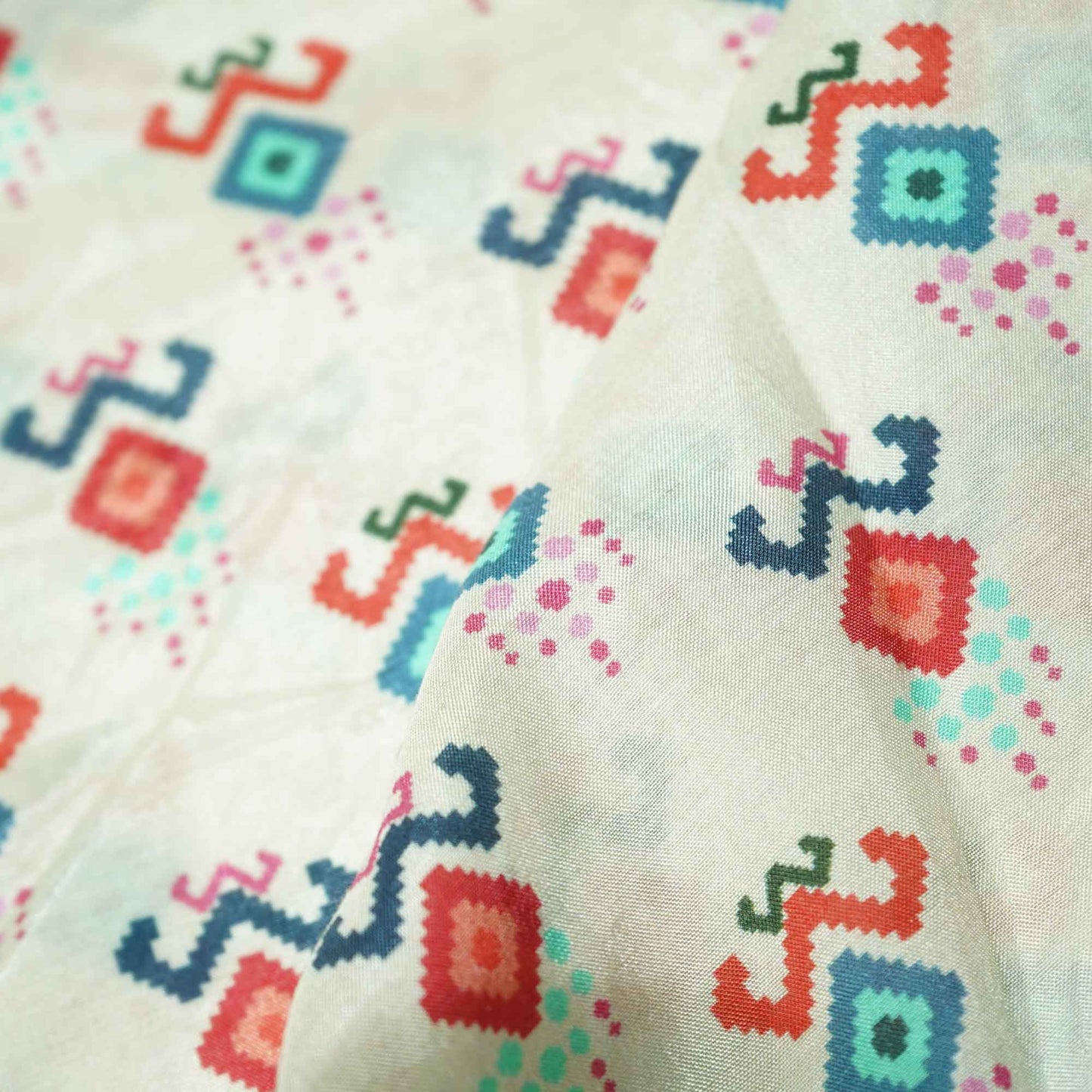 Golden Abstract Print Muslin SSF-16173