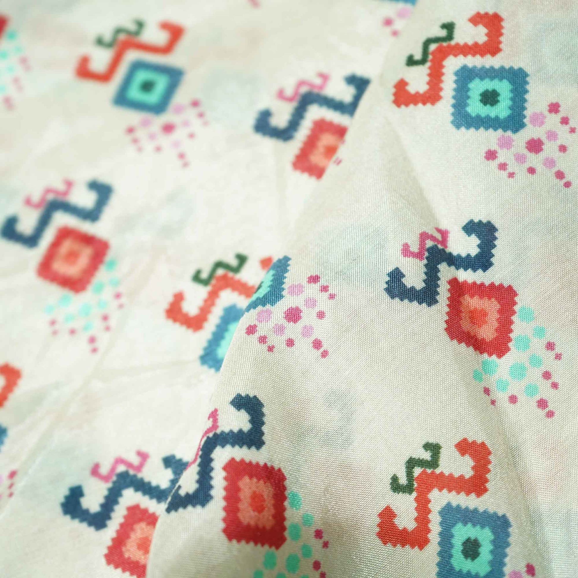 Golden Abstract Print Muslin SSF-16173