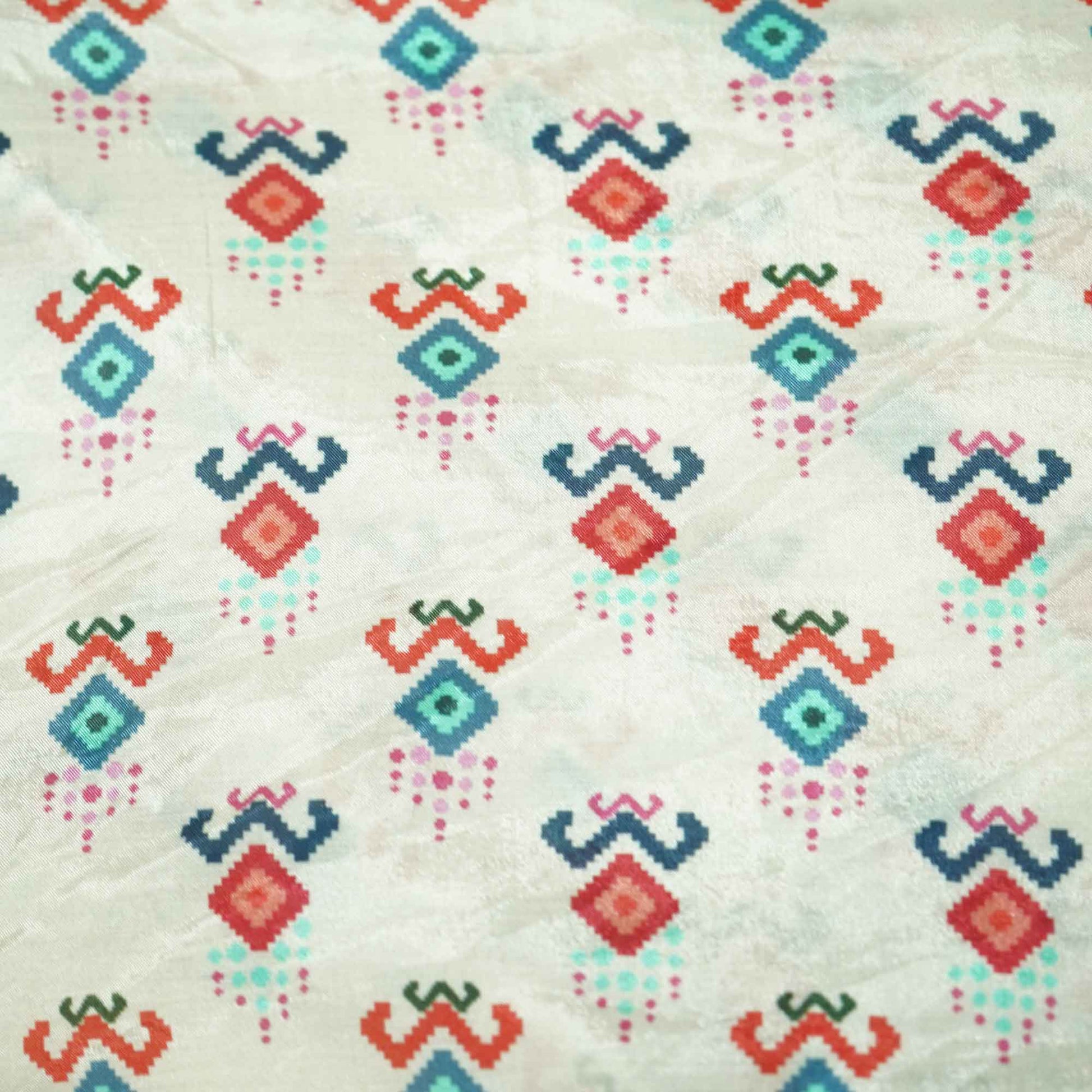Golden Abstract Print Muslin SSF-16173