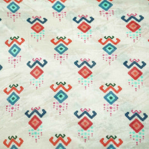 Golden Abstract Print Muslin SSF-16173