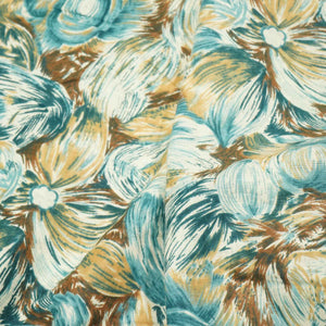 Blue Multicolor Tropical Print Cotton SGF-16223
