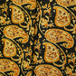 Black Yellow Paisley Print Cotton SGF-16234