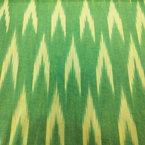 Green Cream Ikkat Print Cotton SS-16286