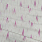 White Pink Ikkat Print Cotton Fabric