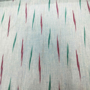 Blue Pink Green Ikkat Print Cotton SS-16328