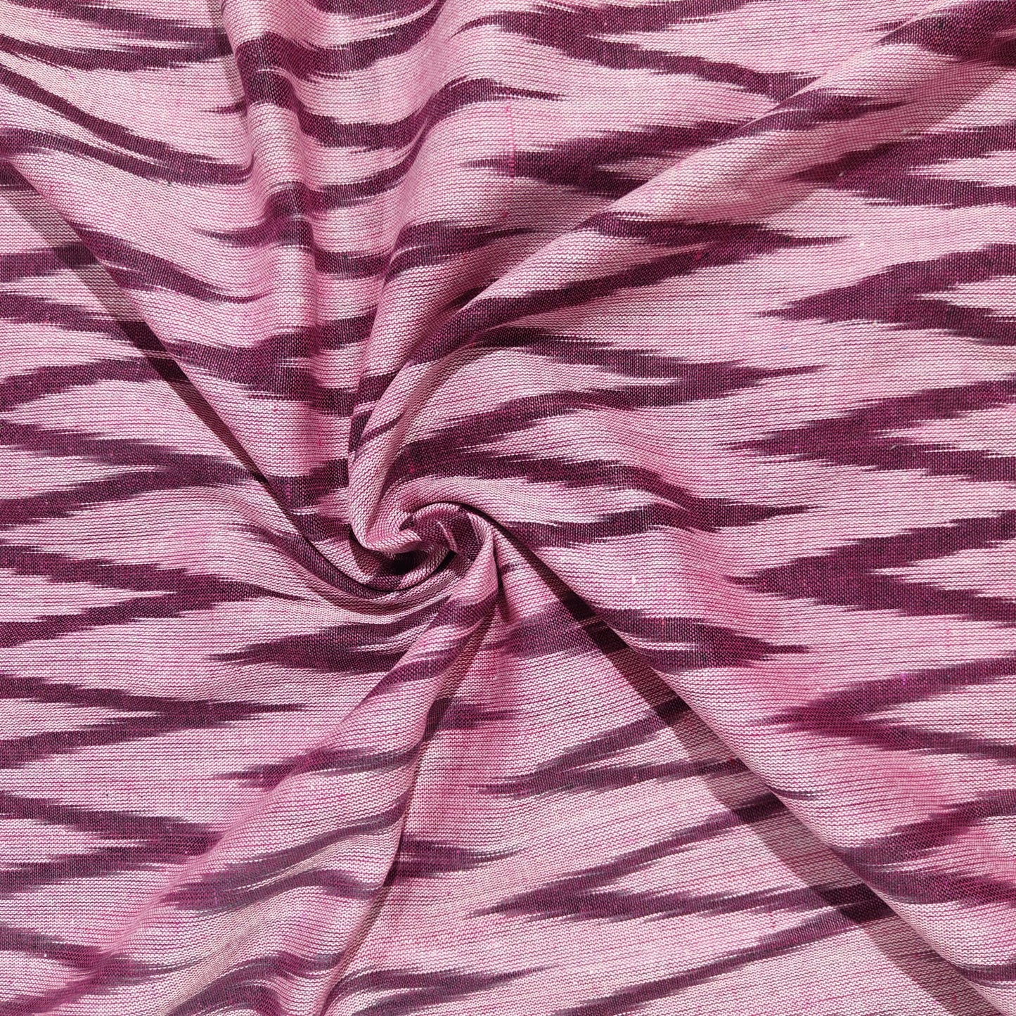 Pink Maroon Ikkat Print Cotton Fabric 16339