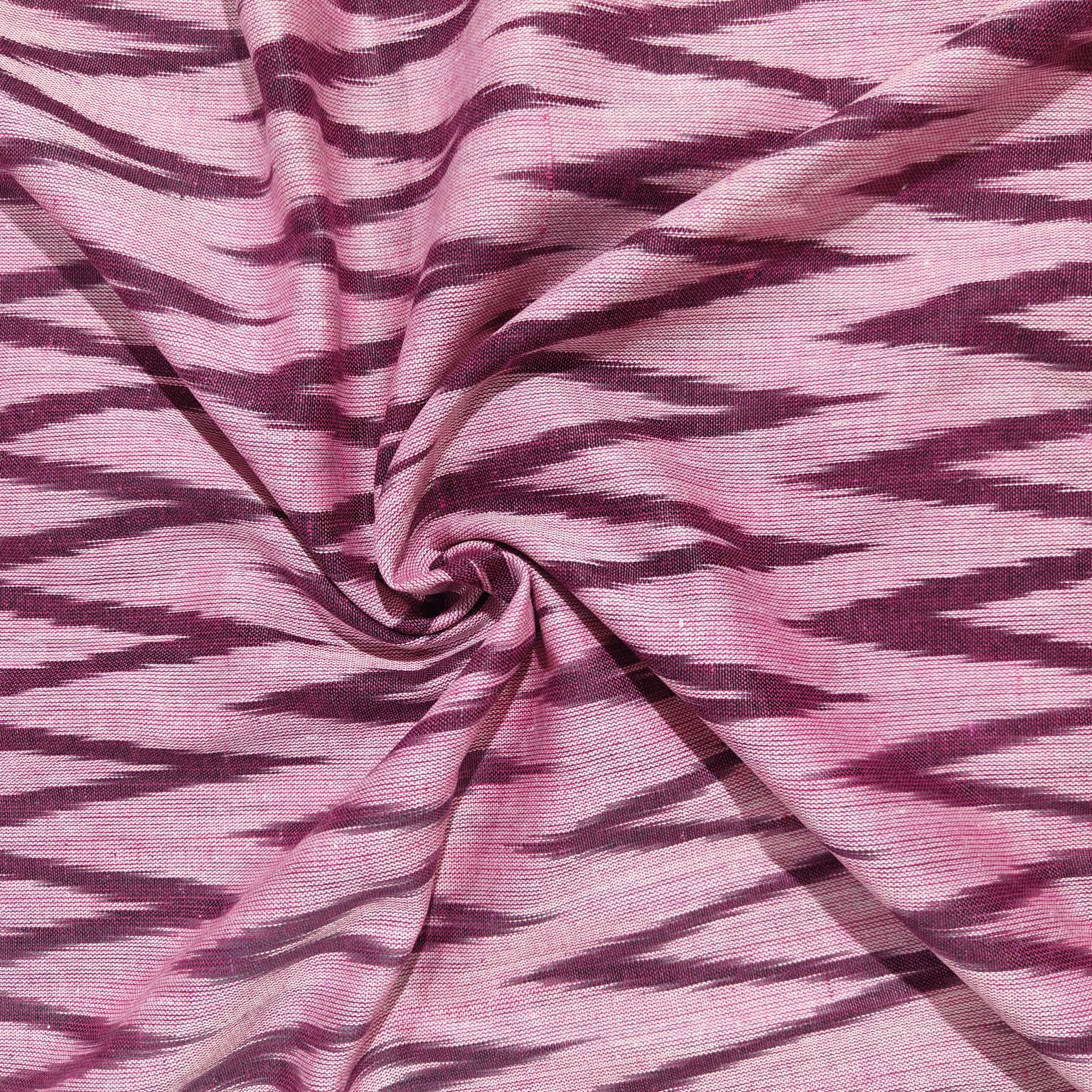 Pink Maroon Ikkat Print Cotton Fabric 16339