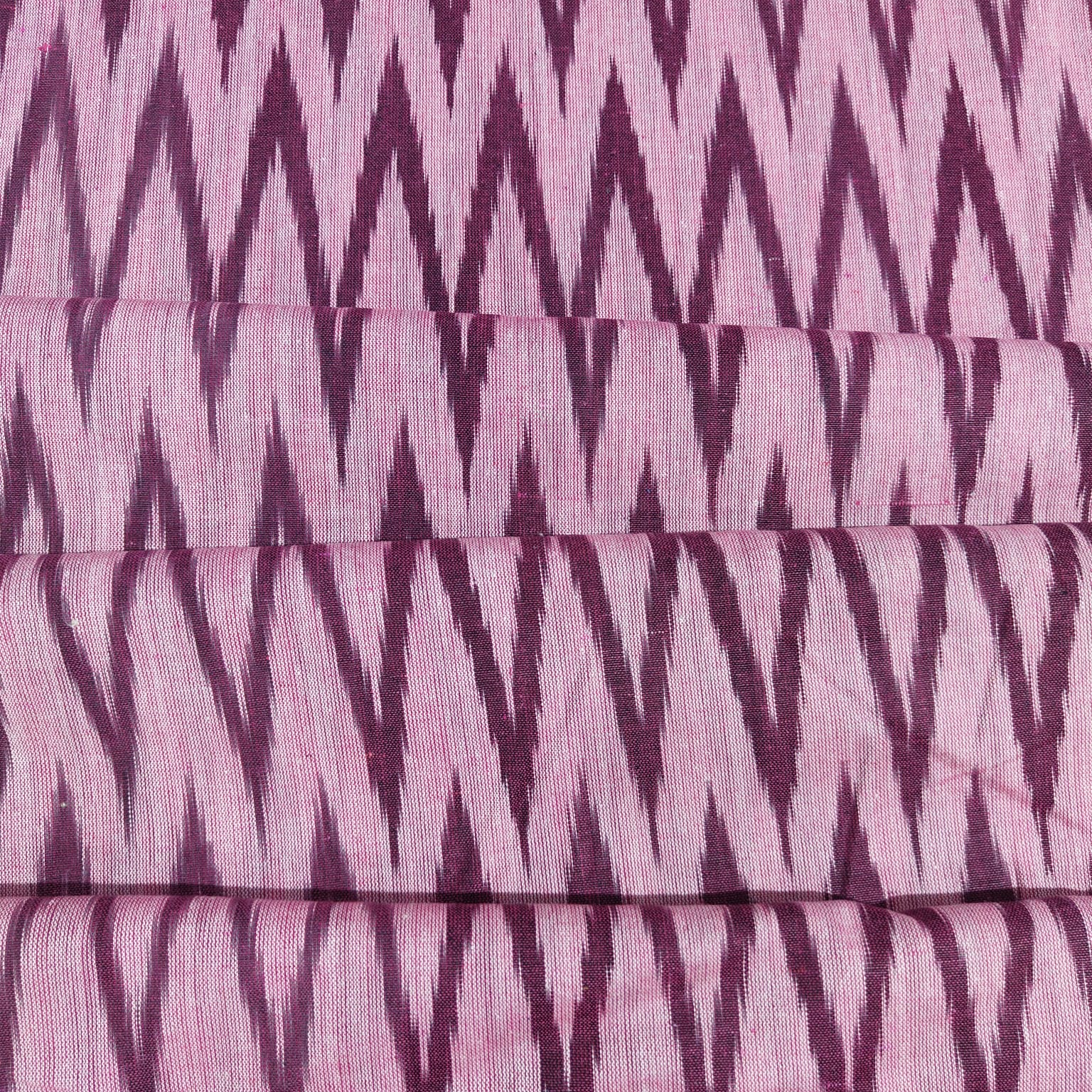 Pink Maroon Ikkat Print Cotton Fabric 16339