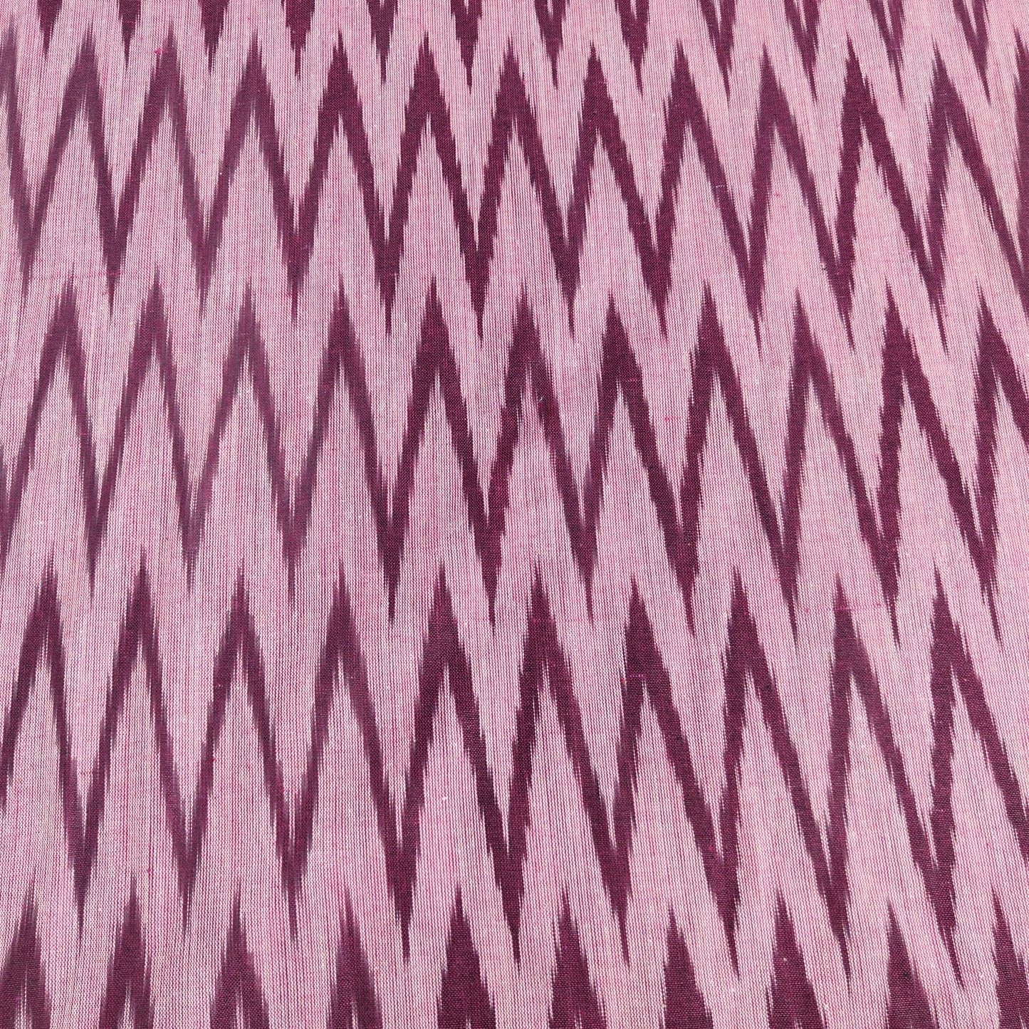Pink Maroon Ikkat Print Cotton Fabric 16339
