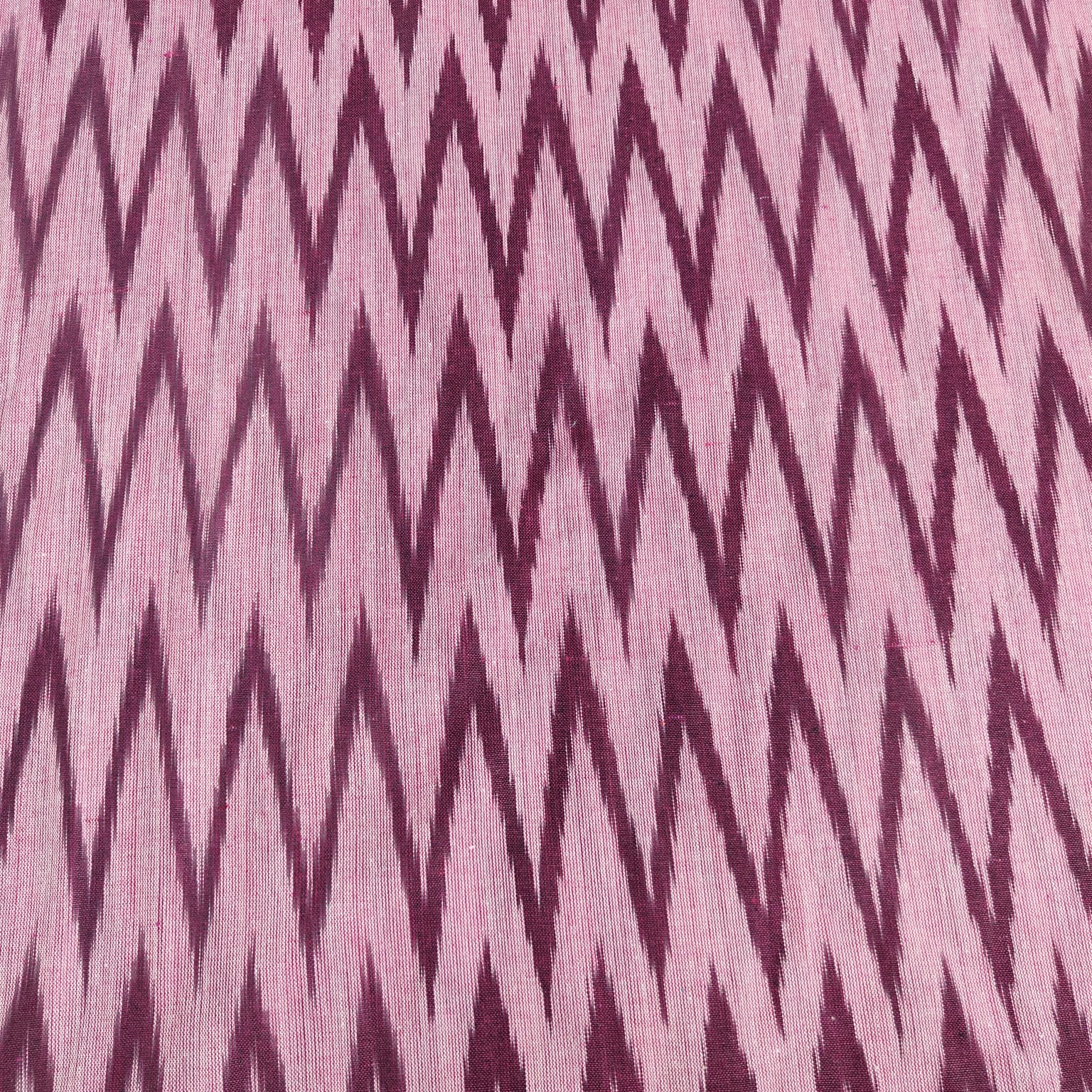 Pink Maroon Ikkat Print Cotton Fabric 16339
