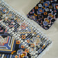 Black Multicolor Geometrical Print Georgette Top Dupatta
