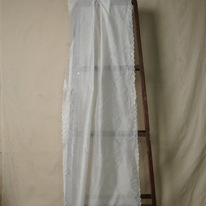 White Sequins Embroidery Dyeable Chanderi Dupatta 16370