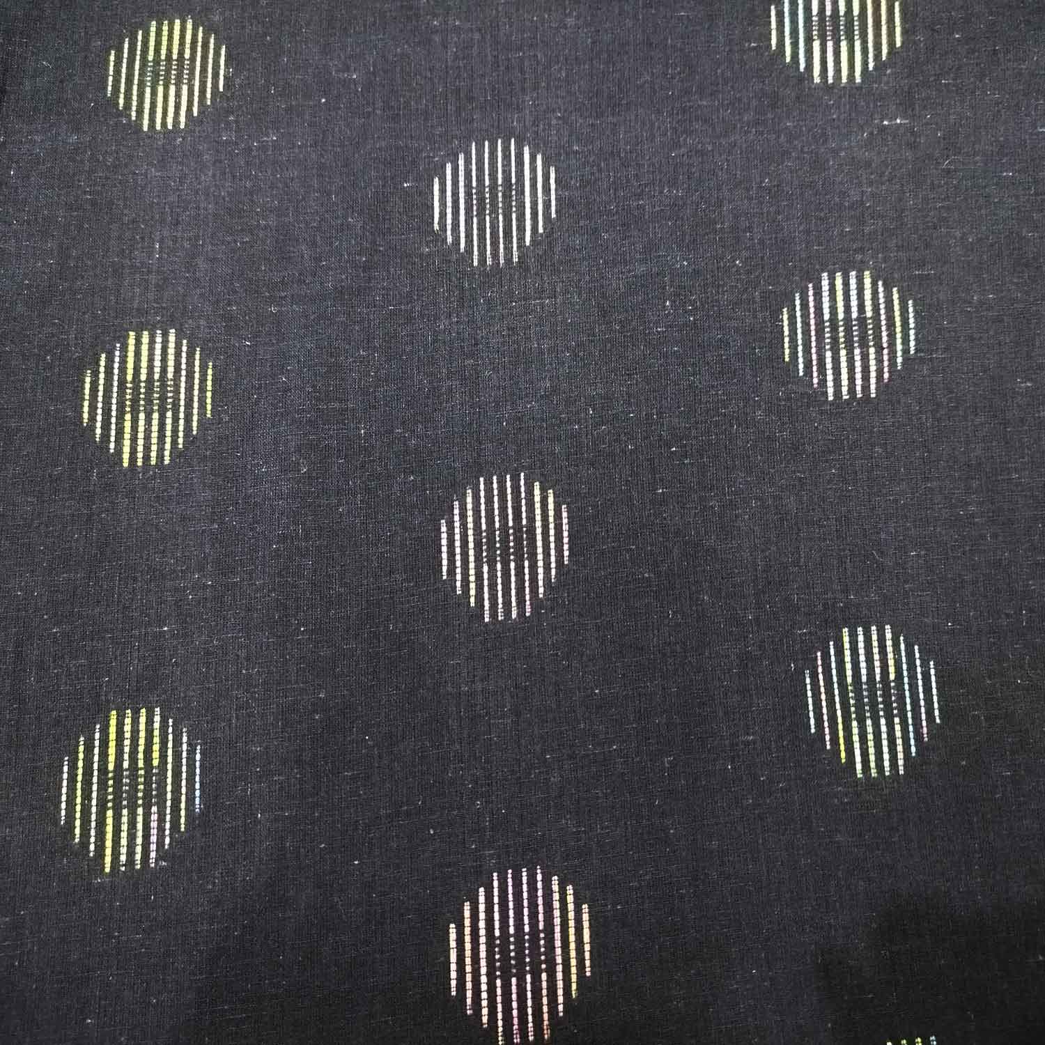 Blue Multicolor Dobby Embroidery Cotton DE-16384