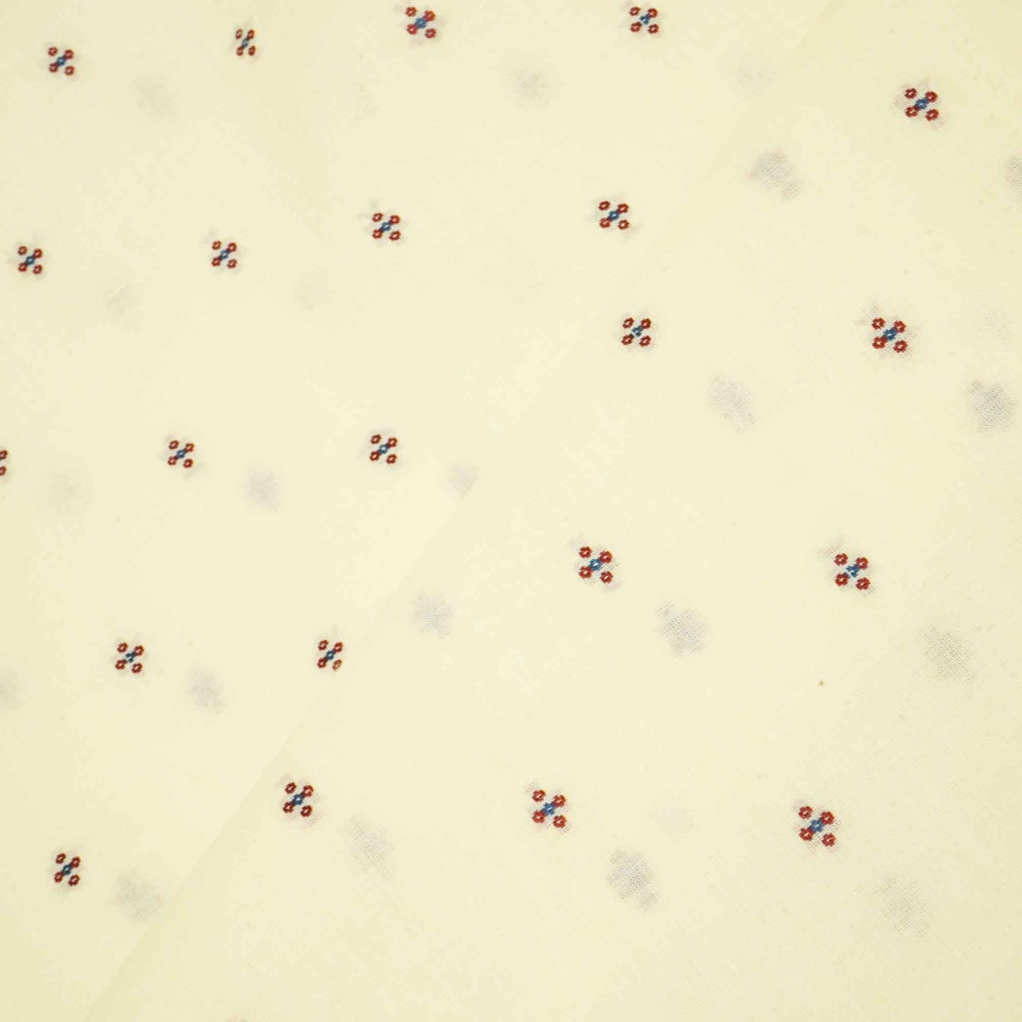 Yellow Purple Buti Dobby Embroidery Cotton DE-16423