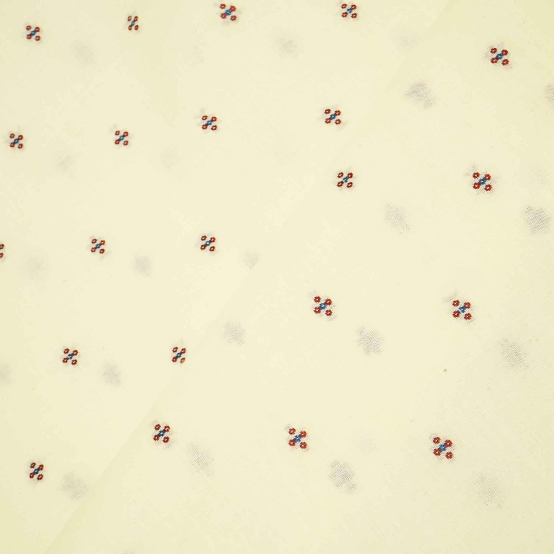 Yellow Purple Buti Dobby Embroidery Cotton DE-16423