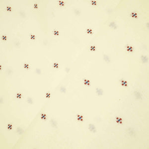 Yellow Purple Buti Dobby Embroidery Cotton DE-16423