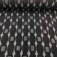 Black Floral Geometrical Silver Dobby Embroidery Cotton DE-16435