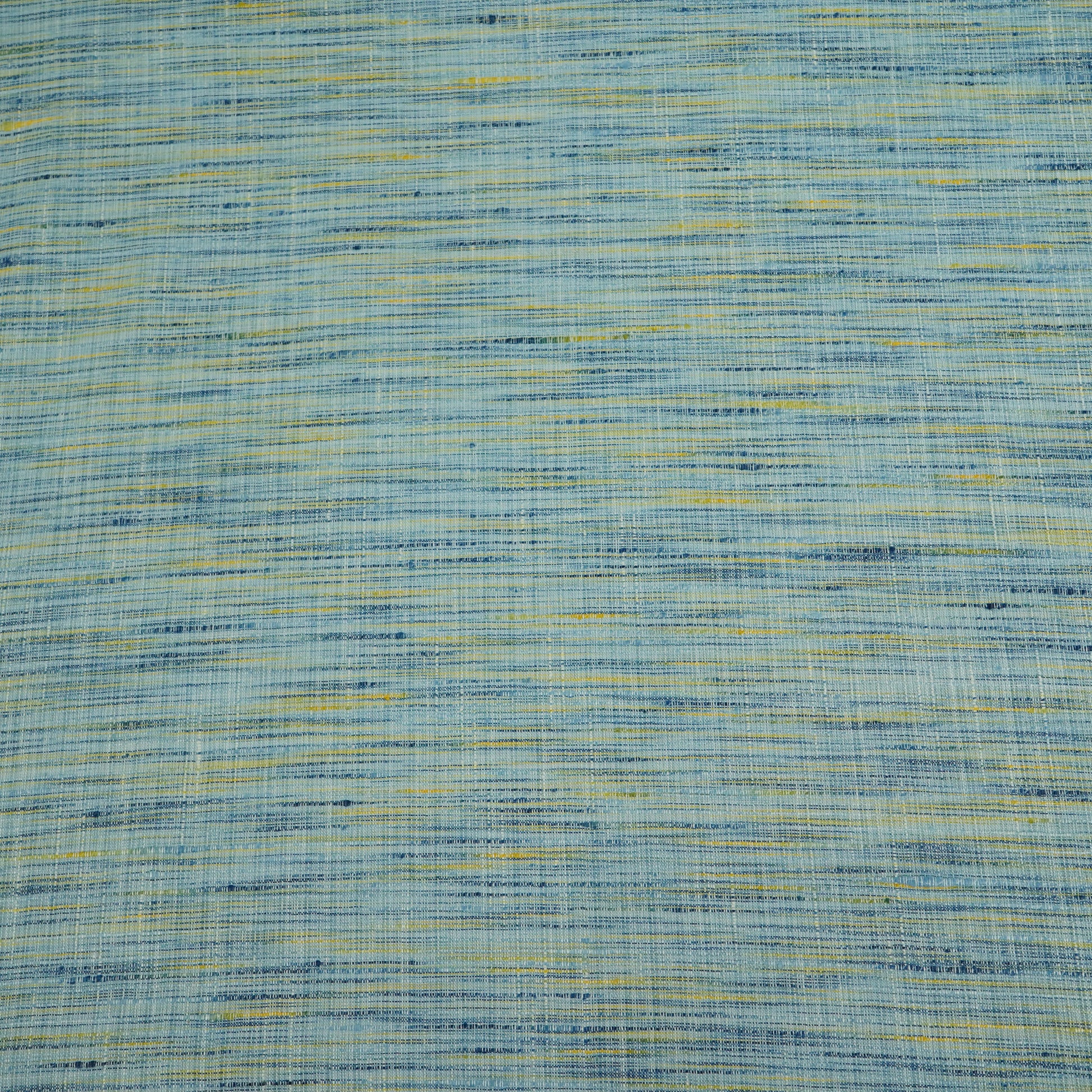 Blue Yellow Khadi Linen Fabric DE-16441