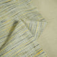 Blue Yellow Khadi Linen Fabric DE-16442