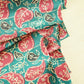 Sea green pink leaves Print Modal Satin VC-16453