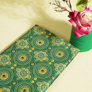 Yellow Handblock Print Modal Satin VC-16455