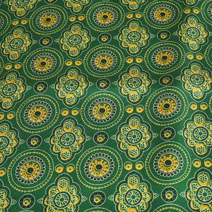 Yellow Handblock Print Modal Satin VC-16455