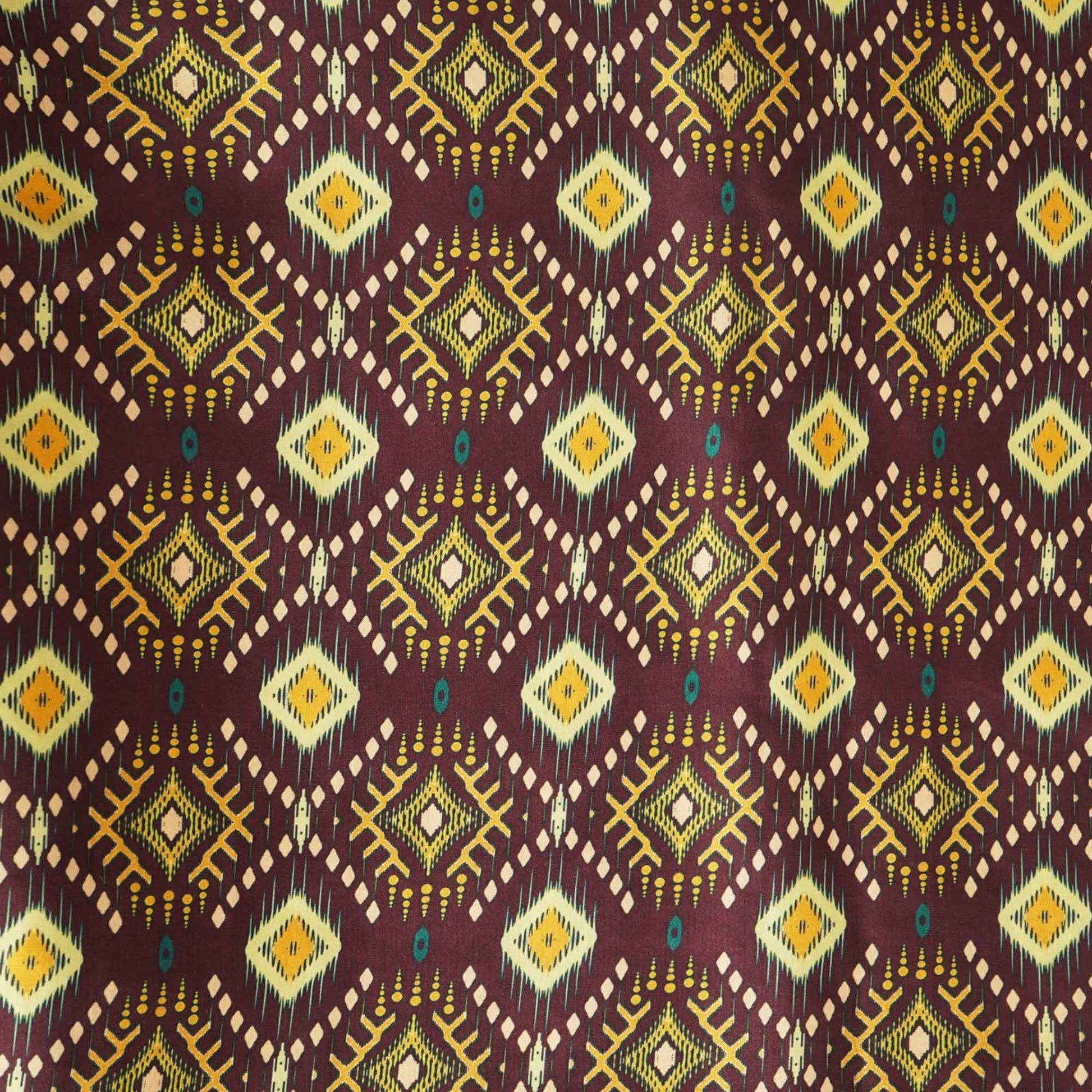 Wine Handblock Print Modal Satin VC-16460