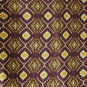 Wine Handblock Print Modal Satin VC-16460