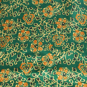 Turtle Green Floral Print Modal Satin VC-16462