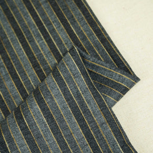 Black & Grey Stripes Print Linen RS-16501