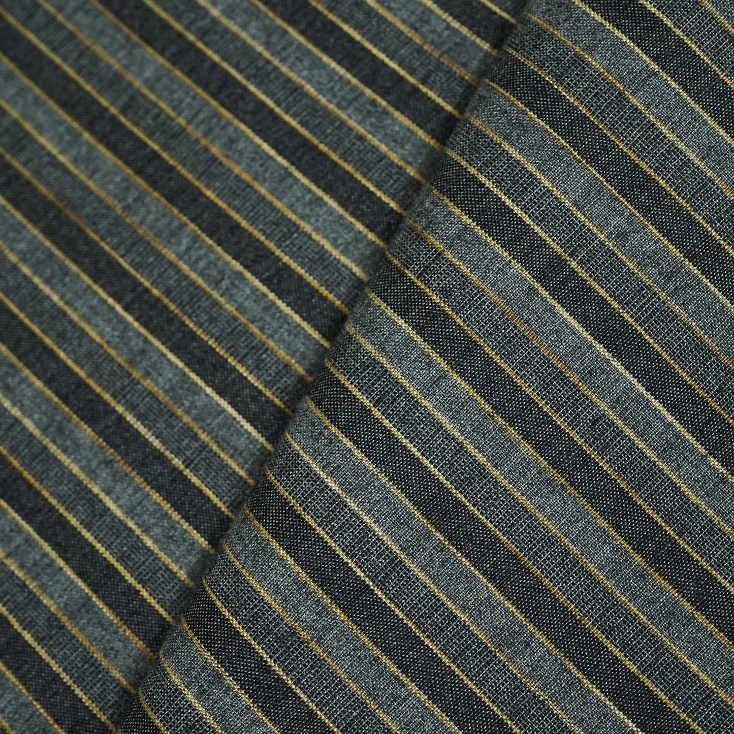 Black & Grey Stripes Print Linen RS-16501