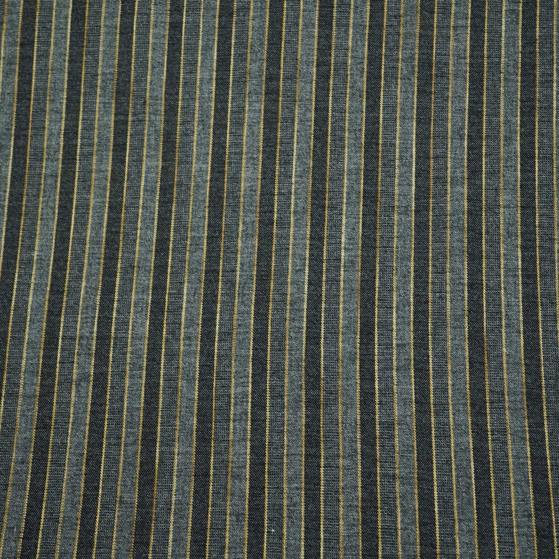 Black & Grey Stripes Print Linen RS-16501