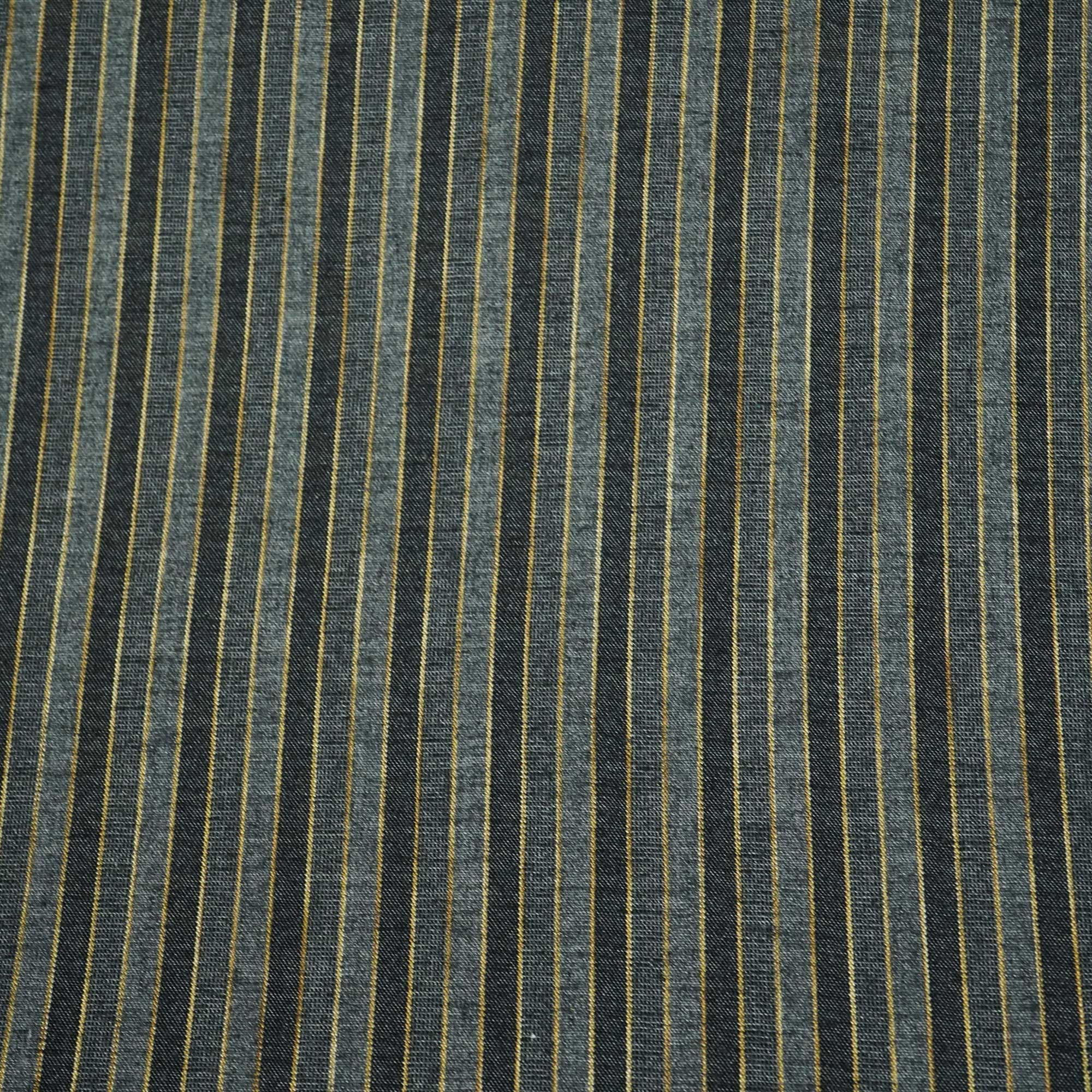 Black & Grey Stripes Print Linen RS-16501