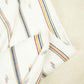 White Multicolor stripes Dobby Print Linen RS-16516