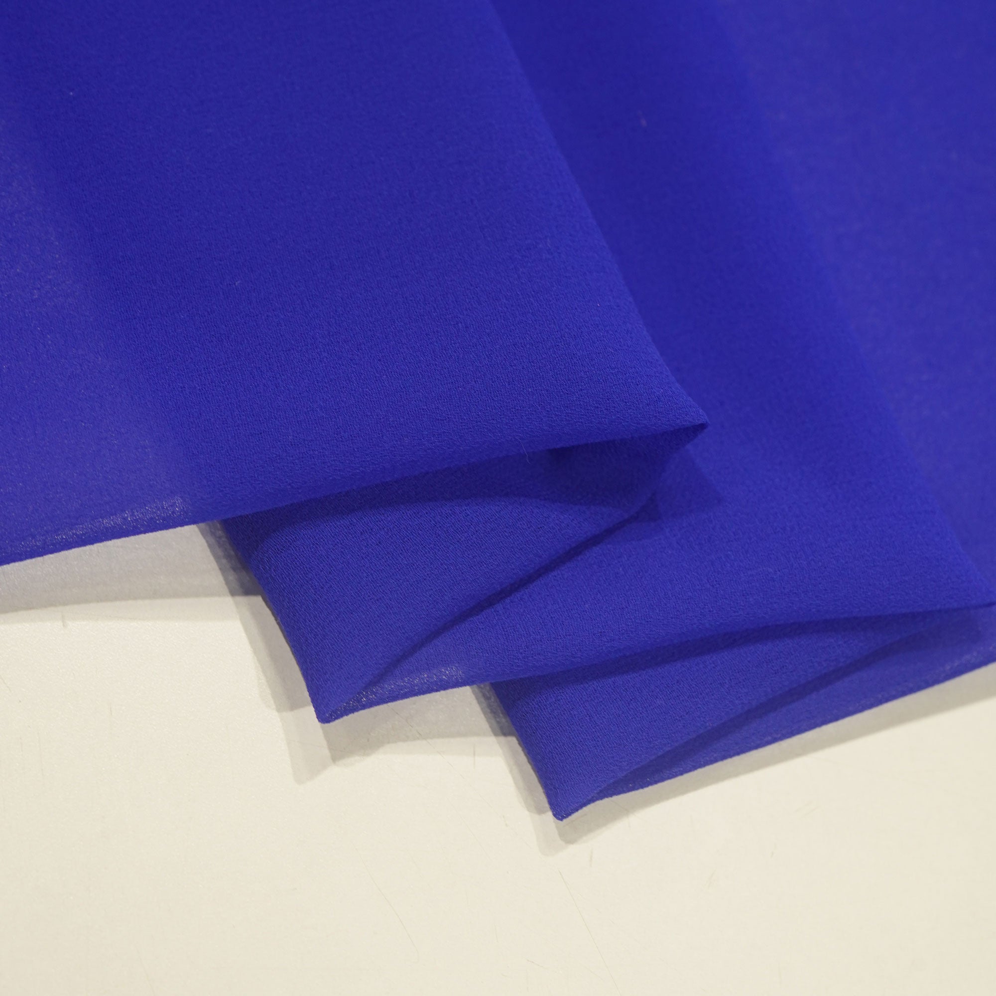Cobalt Blue Solid Georgette VF-16564