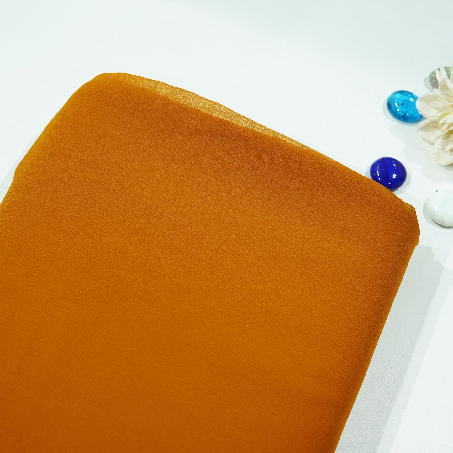 Mustard Yellow Solid Georgette VF-16575