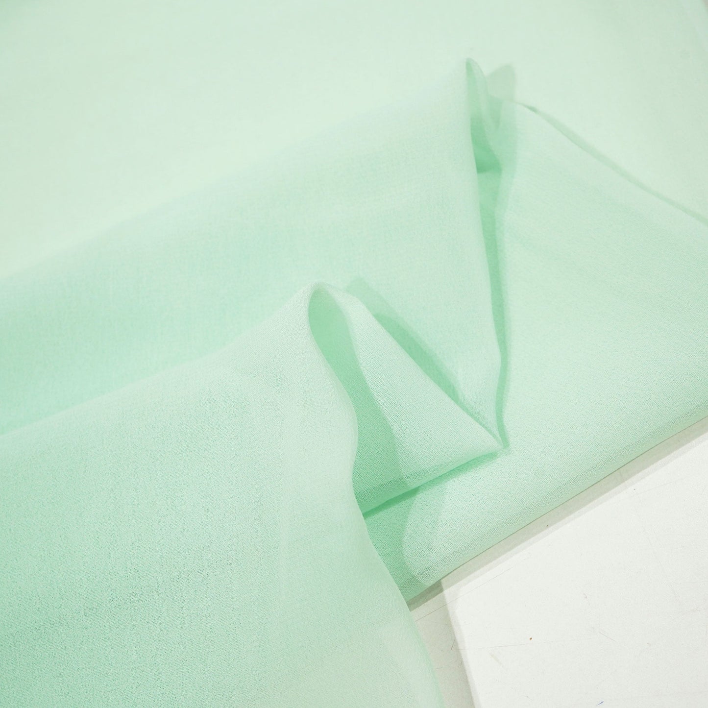 Light Green Solid Georgette VF-16576