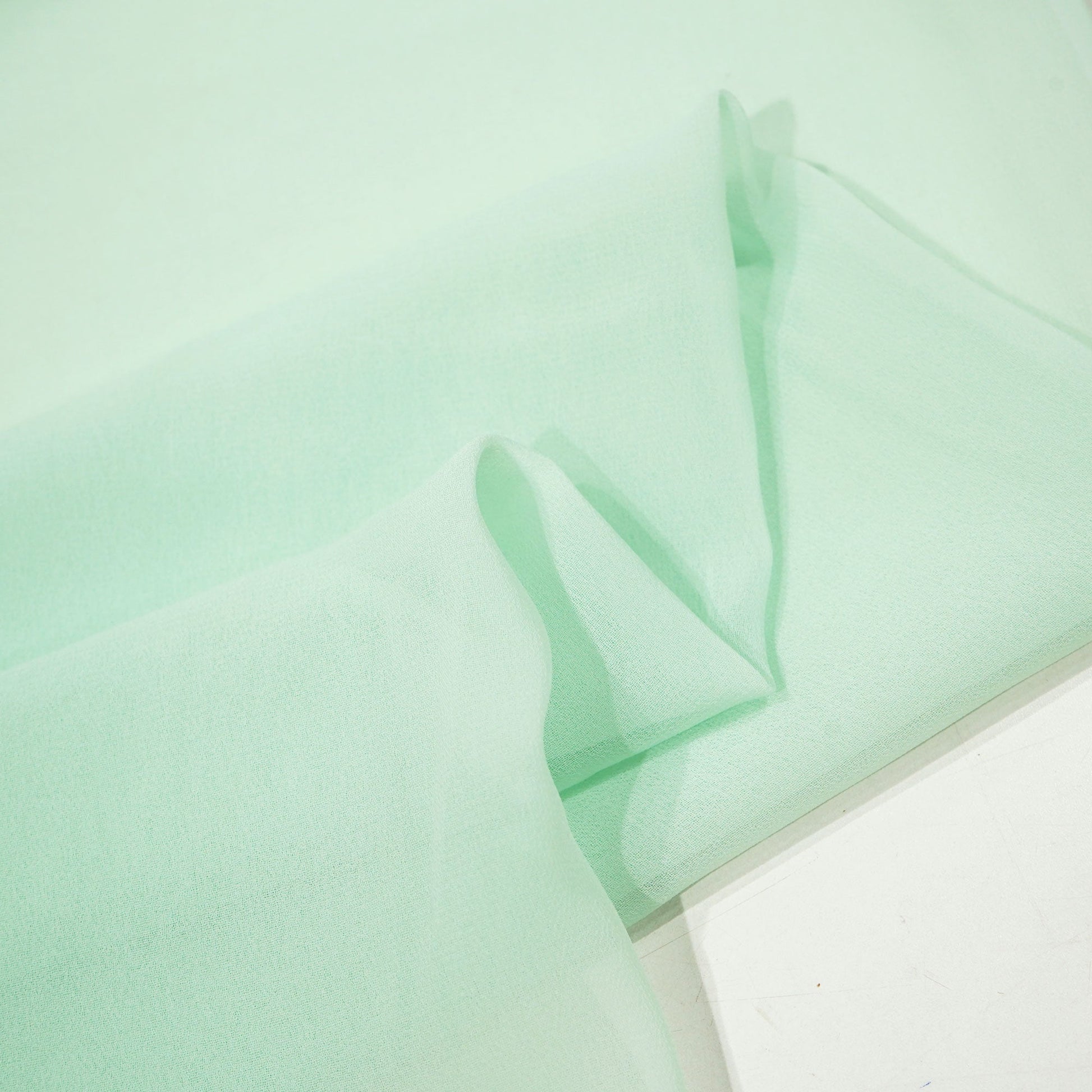 Light Green Solid Georgette VF-16576
