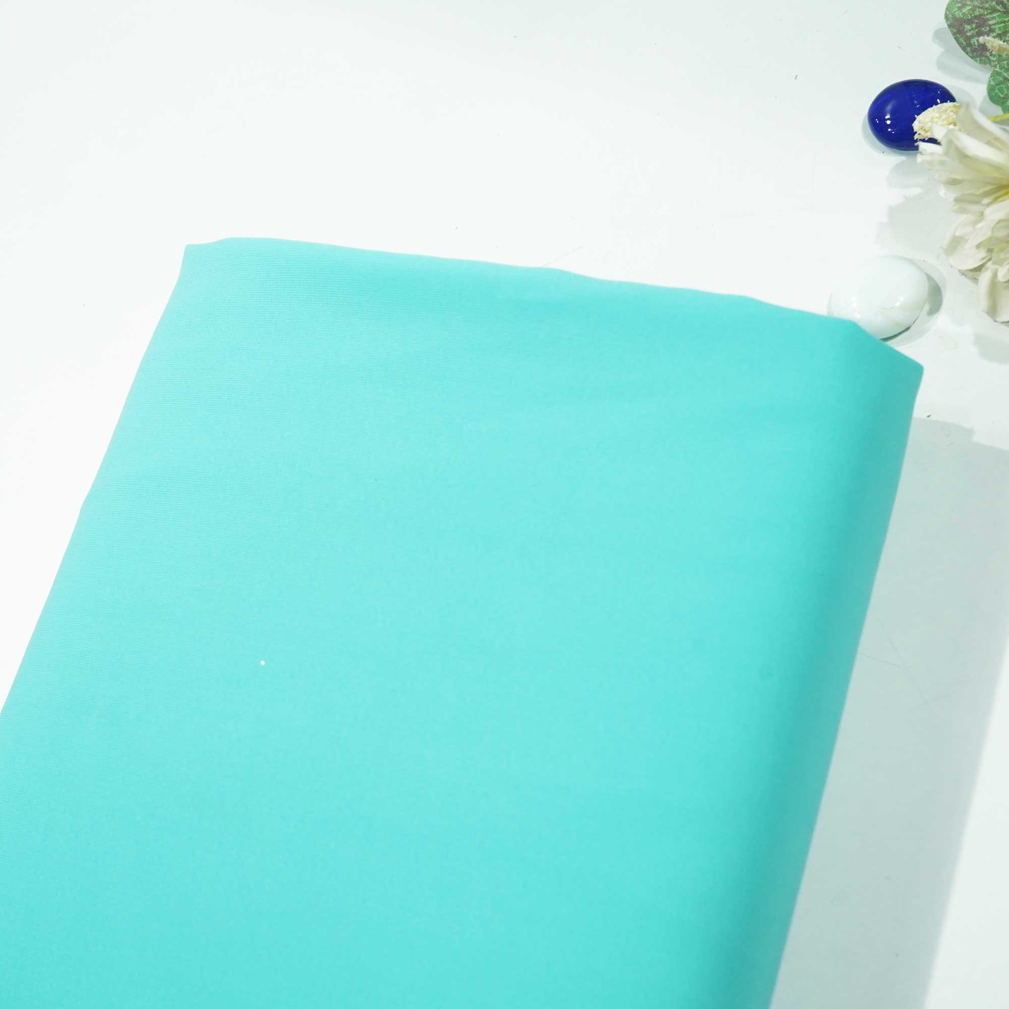 Sky Blue Solid Heavy Crepe SSS-16654
