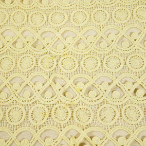 Lemon Green Geometrical Schiffli Crochet AF-16659